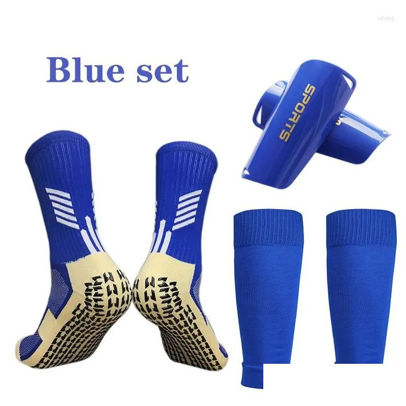 Knee Pads 1 Kits Hight Elasticity Shin Guard Sleeves For Adults Kids Soccer Grip Sock Professional Legging Cover Sports Protective