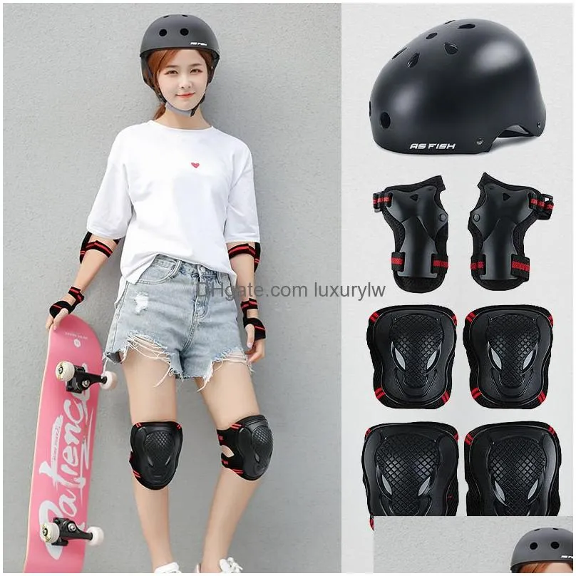 Ankle Support Ankle Support Skateboard Ice Roller Skating Protective Gear Elbow Hip Pads Wrist Safety Guard Cycling Riding Helmet Prot Dhue5