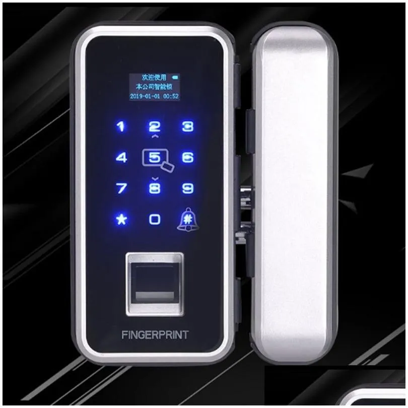 Smart Door Lock Fingerprint Lock Electronic Digital Opener Electric RFID Biometric Security Double Door Password Office Acc1