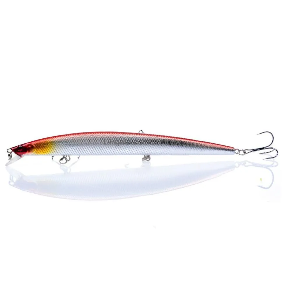 Baits & Lures Baits Lures Selling 1Pcs 18Cm 24G Big Long Fish Minnow Sea Fishing Lure Bait 3D Eyes Strong Hooks For 230905 Drop Delive Dhfkd