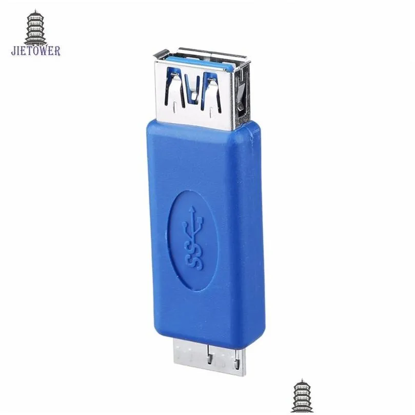 300pcs/lot High-speed Standard USB 3.0 Type A Female to Micro B Male Connector Converter Adapter note3 OTG