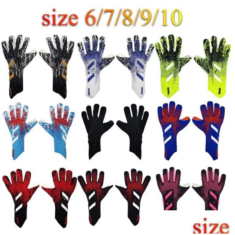 4MM Goalkeeper Gloves Finger Protection Professional Men Football Gloves Adults Kids Thicker Goalie Soccer glove