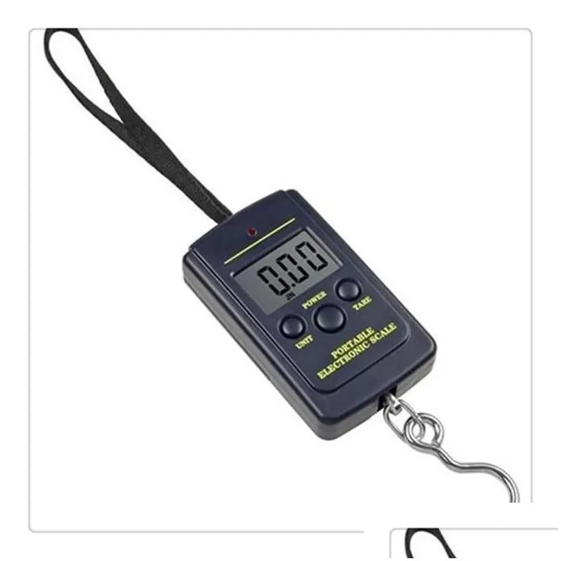 Household Scales 40Kg 10G Digital Scales Lcd Display Hanging Lage Fishing Weight Drop Delivery Home Garden Household Sundries Dhcrp