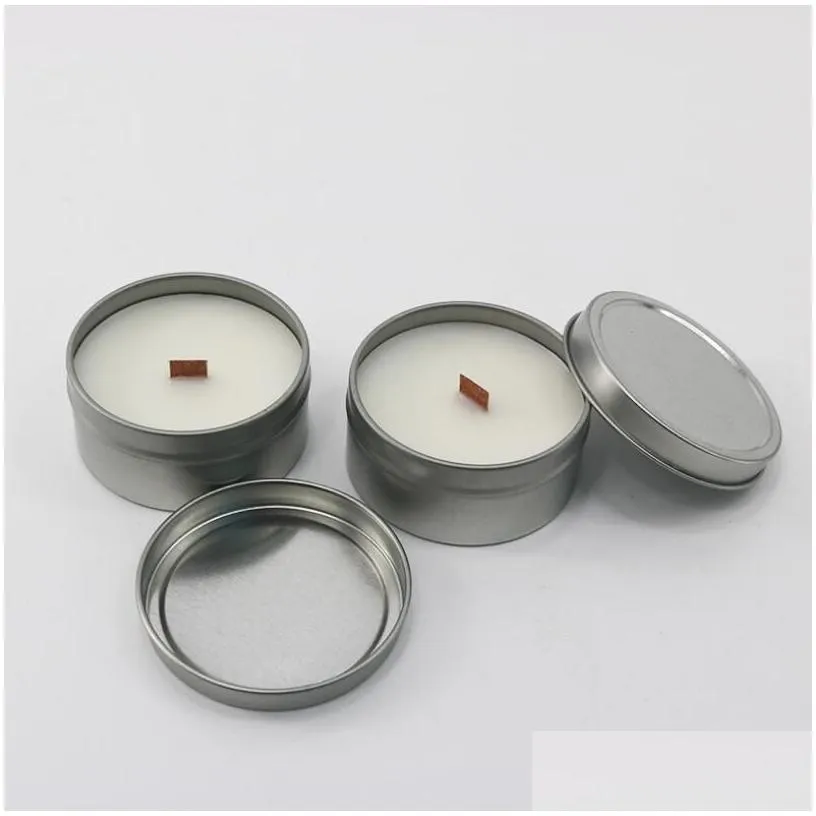 Candles Soy Wax Candle Natural Plant Eco Friendly Bougie With Scented Tinplate Cans Package Candles Pollution Drop Delivery Home Garde Dhion