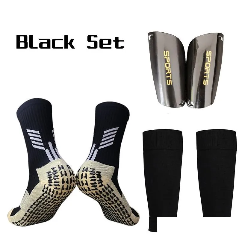 Knee Pads 1 Kits Hight Elasticity Shin Guard Sleeves For Adults Kids Soccer Grip Sock Professional Legging Cover Sports Protective