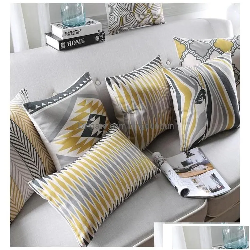 Cushion/Decorative Pillow Cushion/Decorative Pillow Scandinavian Style Cushion Er Home Decor Geometric Decorative Ers Zebra Throw Pill Dhfcq