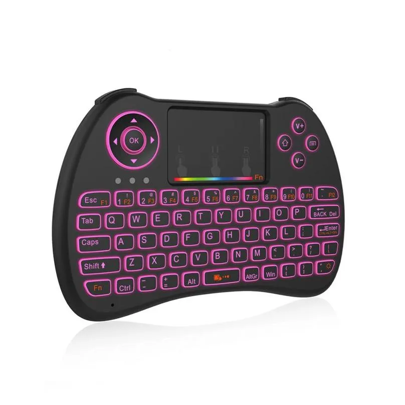 Colorful Backlight Air Mouse Wireless Mini Keyboard H9 Remote Control for Android TV Box Xbox PS3 Gamepad