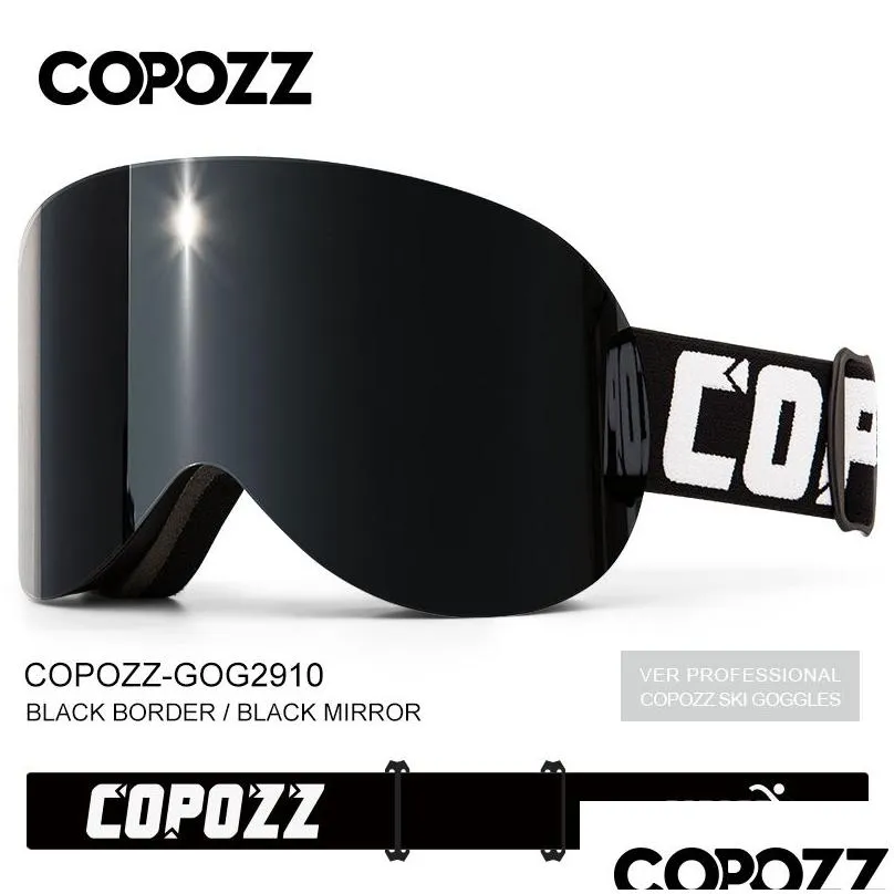 Ski Goggles COPOZZ Googles Snowboard Glasses Men Women Antifog Cylindrical Snow UV Protection Winter Sports Gafas 221105
