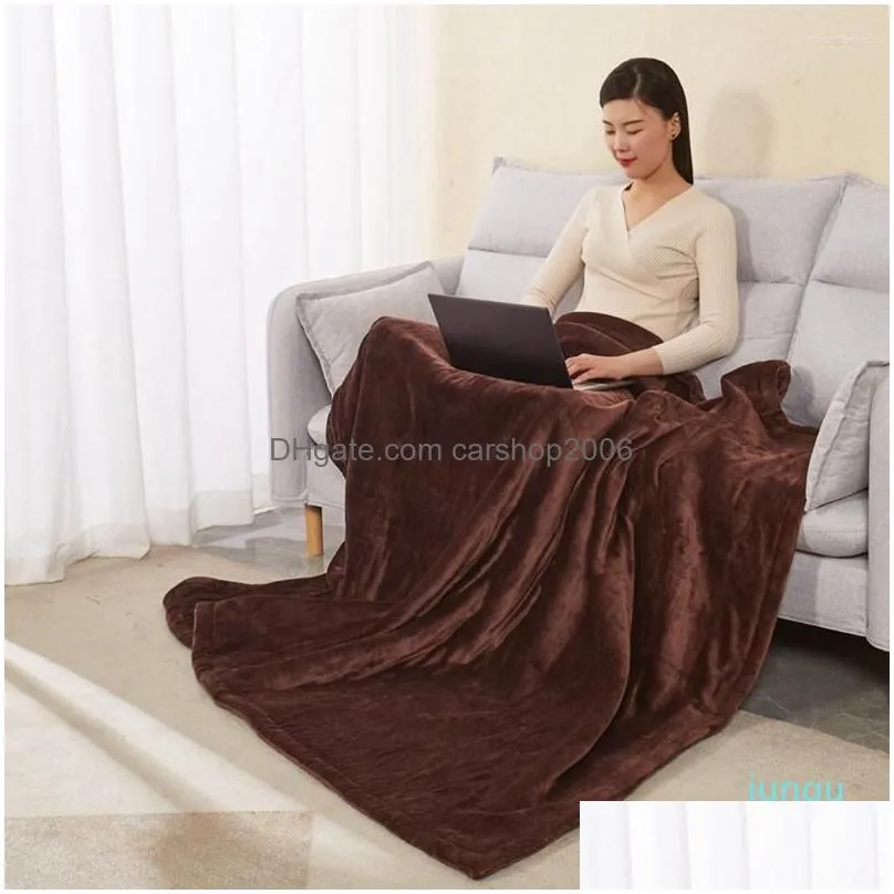 blankets electric blanket thicker heater single body warmer heated thermostat heating 152x127cm us plug 021