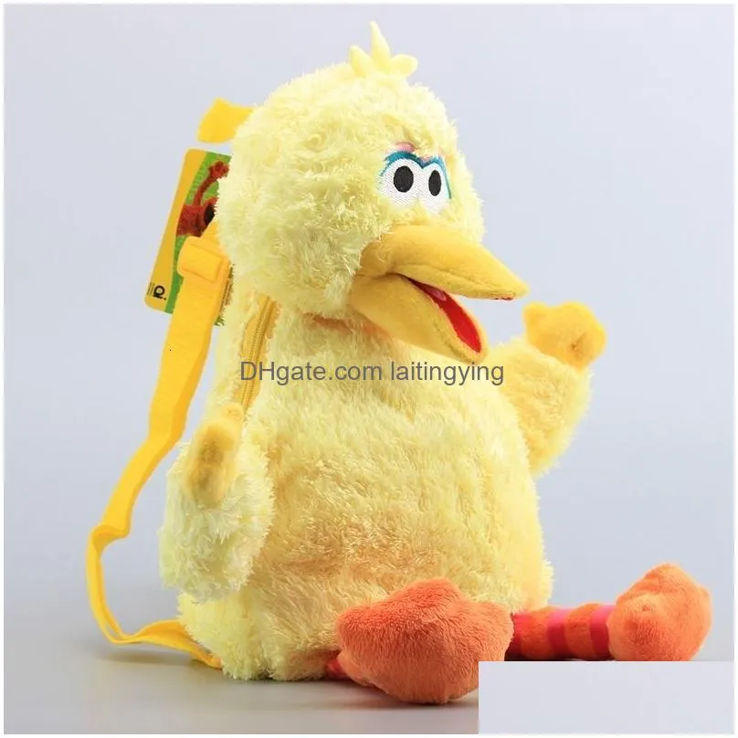 backpacks 4 styles 45cm sesame street plush backpack red elmo yellow guy frog plushie bag childrens lovely school backpack 230814