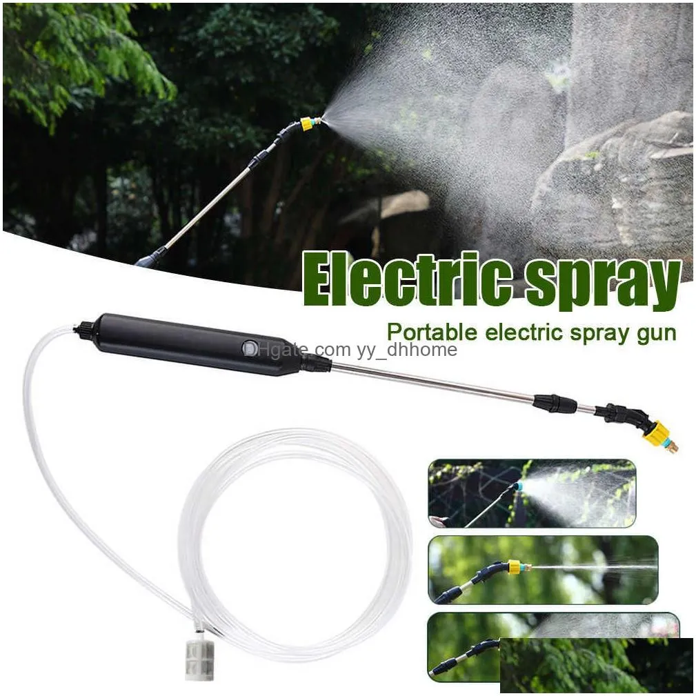  automatic high pressure air pump sprayer adjustable spray head water guns 2/3/5m water pipe water bucket garden watering tools