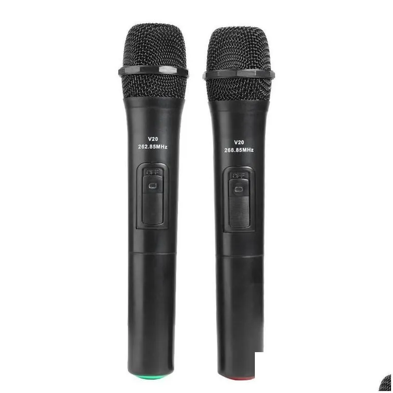 Smart Wireless Microphone Handheld Mic 2pcs High Quility Microphones With USB Receiver For Karaoke Speech Loudspeaker
