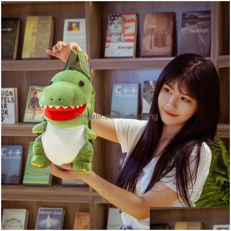 backpacks fashion creative 3d dinosaur backpack cute animal cartoon plush backpack dinosaurs bag for children kids boy gifts 230614