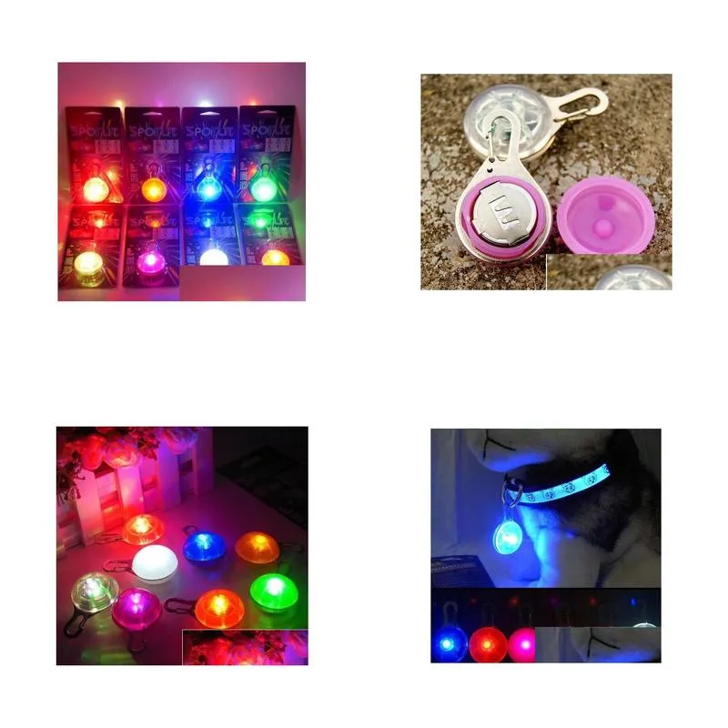 Dog Collars & Leashes Wholesale Lots500 Safety Led Flash Pet Dog Cat Tag Flasher Blinker Light Ship Drop Delivery Home Garden Pet Supp Dh2Jj