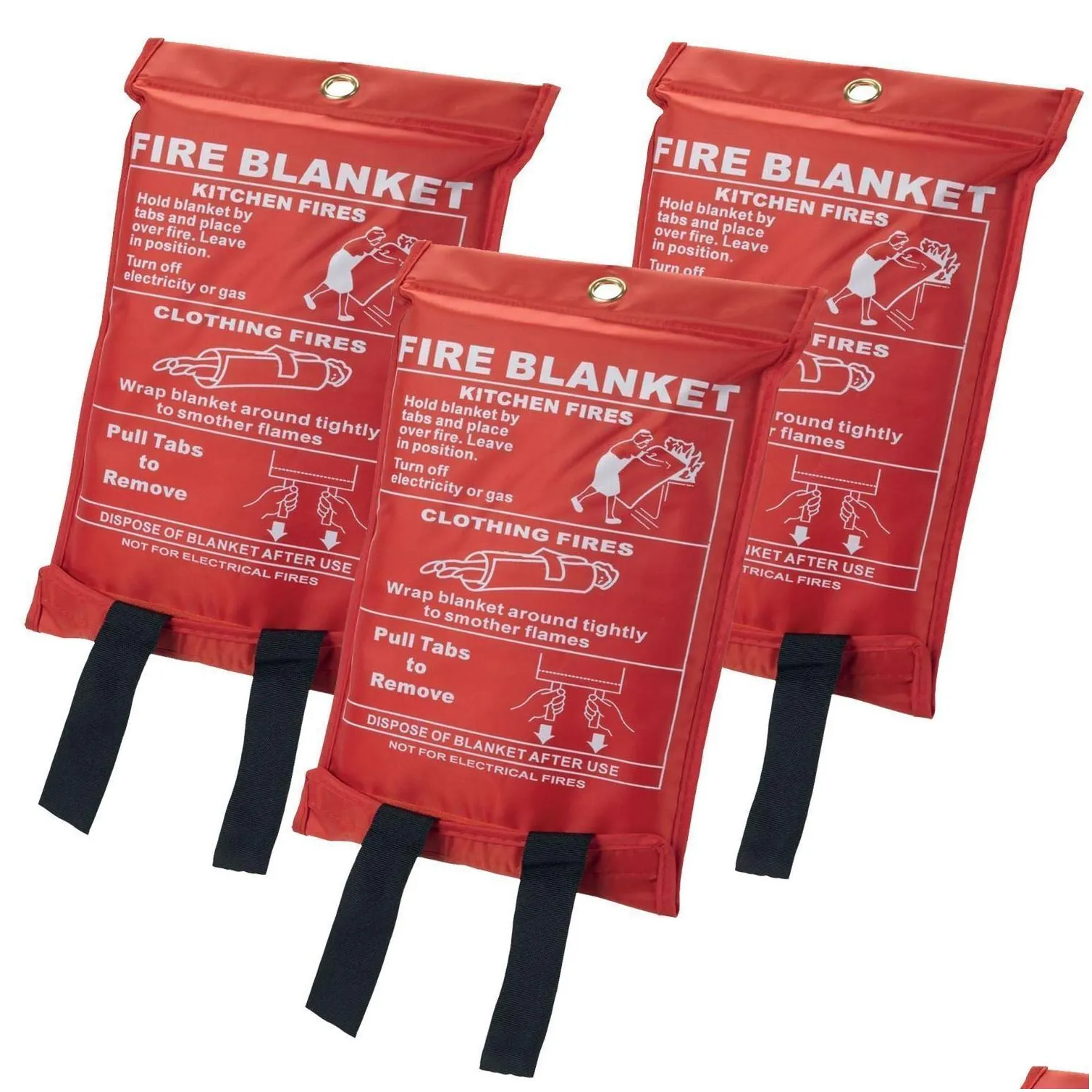 Other Home & Garden Home Safety Fire Blanket Large In Case Quick Release Protection Kitchen Cases 1M X Drop Delivery Home Garden Dh2U0