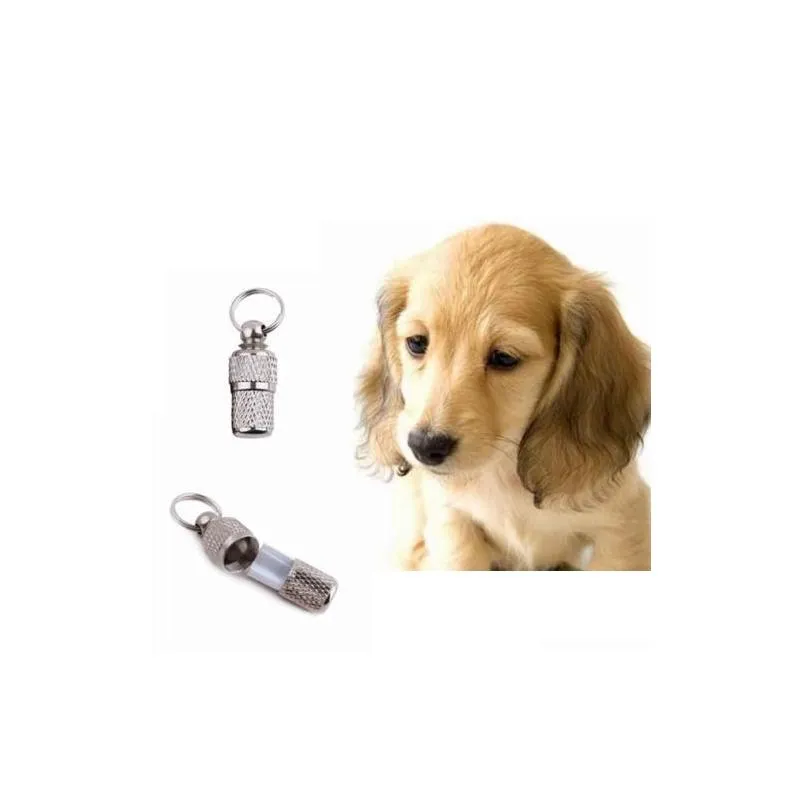 Dog Tag,Id Card Anti-Lost Pet Dog Cat Puppy Id Address Name Label Tag Barrel Tube Collar New Drop Delivery Home Garden Pet Supplies Do Dhce9