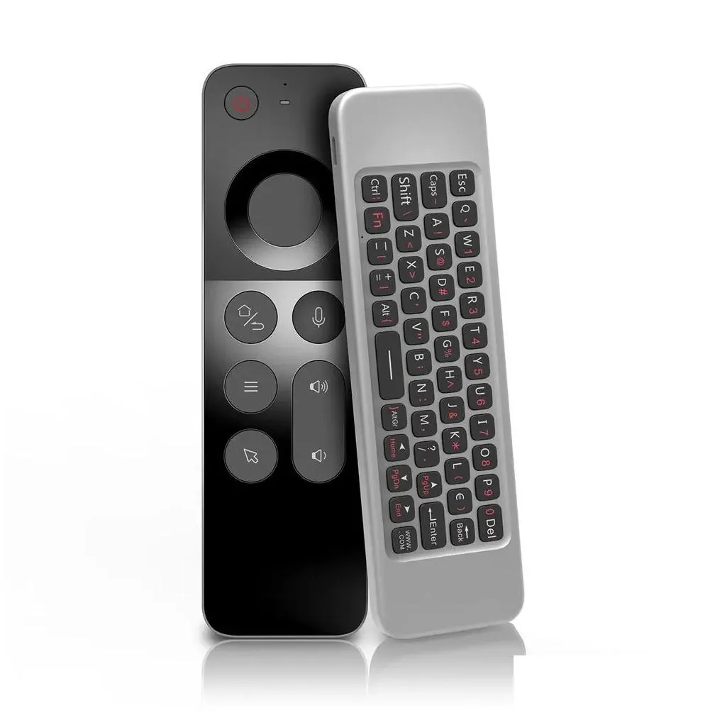 W3 Wireless Air Mouse Ultra-thin 2.4G IR Learning Smart Voice Remote Control With Gyroscope & Full Keyboard For Android Tv Box