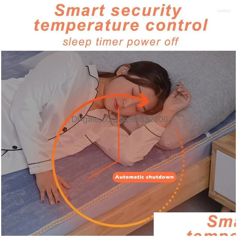 blankets electric blanket heated mattress thermostat heating dual control thicker heater winter body warmer