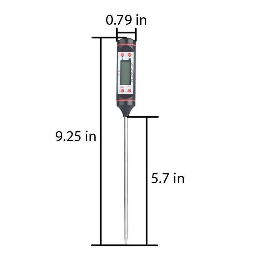 Household Thermometers Fashion Digital Cooking Food Probe Meat Kitchen Bbq Selectable Thermometer Pen Type Thermometers Fast Shipment Dhk1M