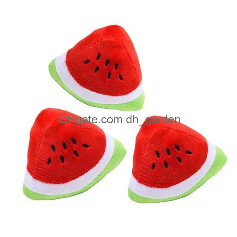  plush pet toys lovely watermelon shape pet dog cat plush sound toys high quality resistance to bite