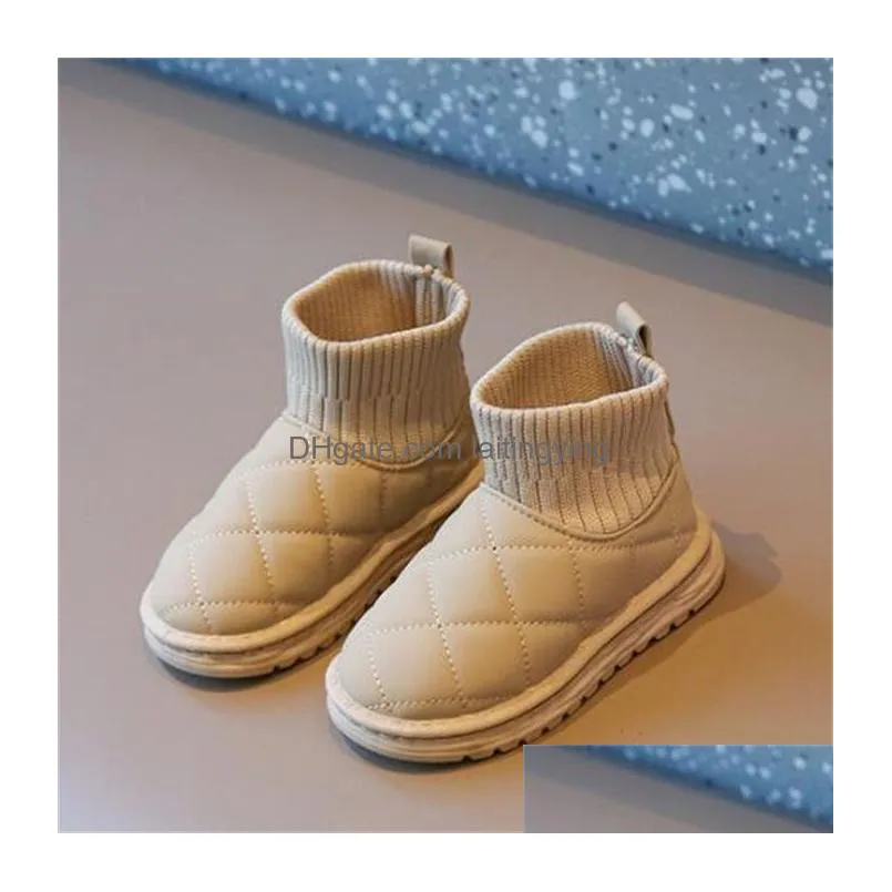 kids shoes toddlers baby classic sock warm boots boys girls sneaker children plush shoes booties designer snow boot