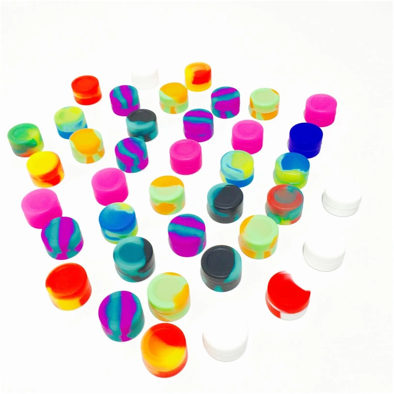 Other Home Storage & Organization Small Cylinder Shape Oil Slick Sile Jars Dab Wax Container Containers L Jar 26Mmx17Mm Drop Delivery Dhvuy