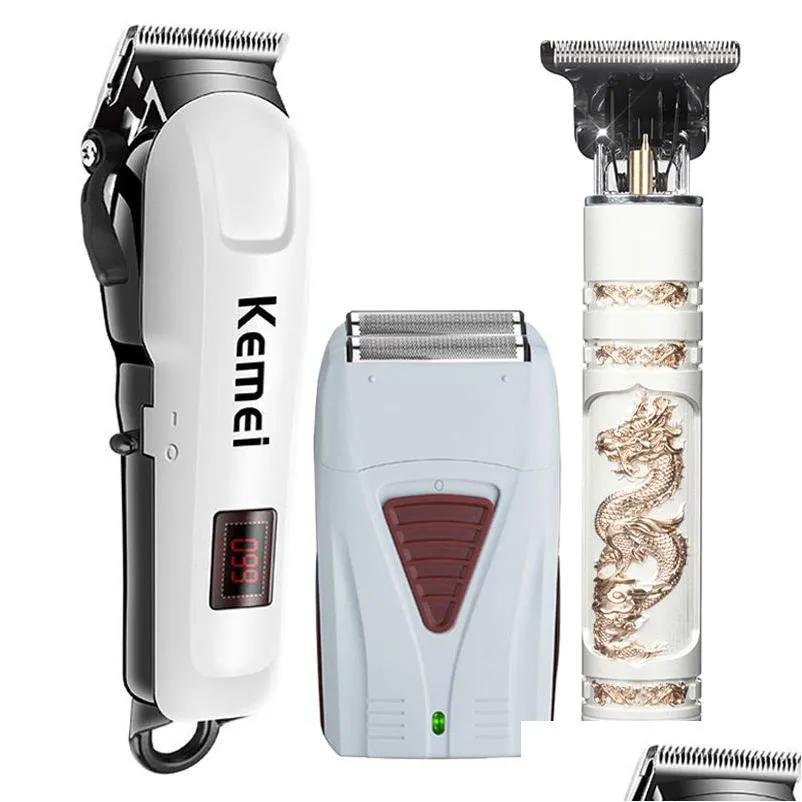 Clipper Electric Shaver men s trimmer 3 piece set Professional hair clippers USB chargingClipper electric shaver 220707