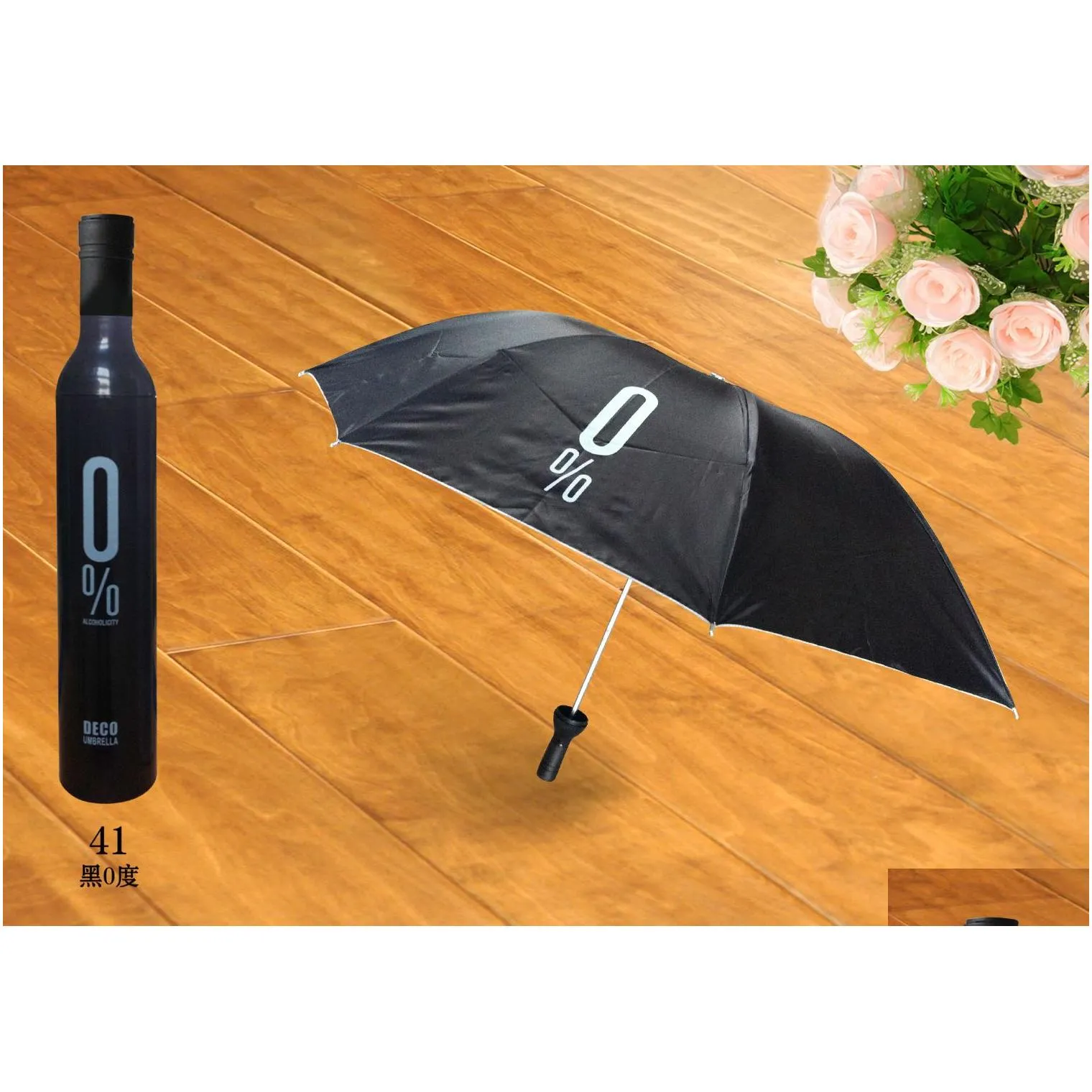 Umbrellas Fashion Umbrellas Wine Bottle Umbrella 3-Folding Creative Styles For Choosing Drop Delivery Home Garden Household Sundries Dhnb1