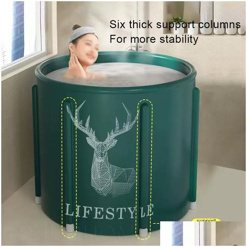 Other Bath & Toilet Supplies Other Bath Toilet Supplies Portable Collapsible Bucket Bathtub Large Capacity Bathroom Ice Winter Shower Dhakv