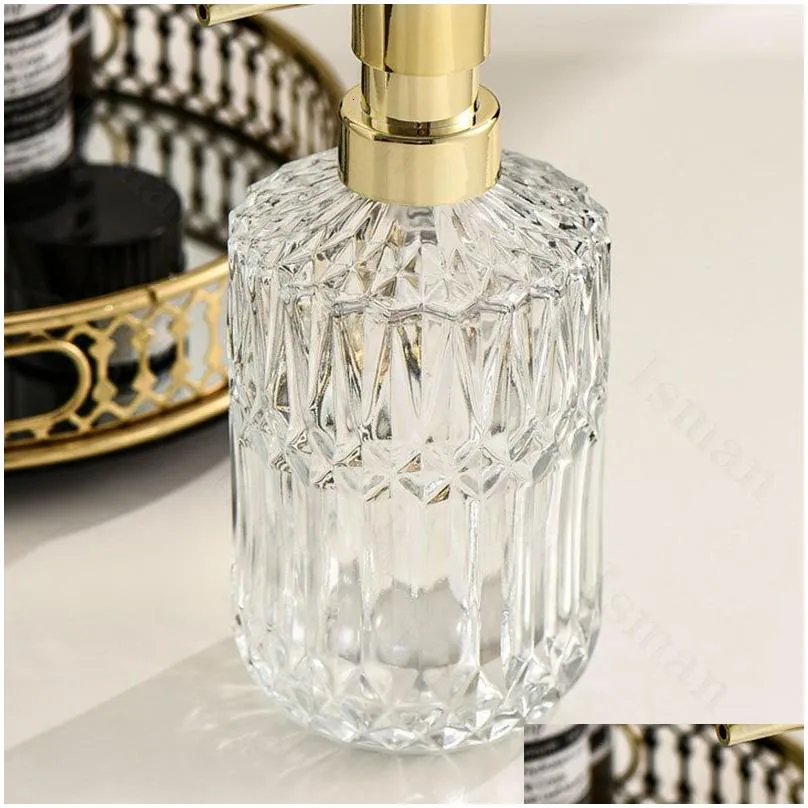 Liquid Soap Dispenser Liquid Soap Dispenser Nordic Style Bottle Thickened Glass Bottles Shampoo Shower Gel Press Bathroom Decoration A Dh29O