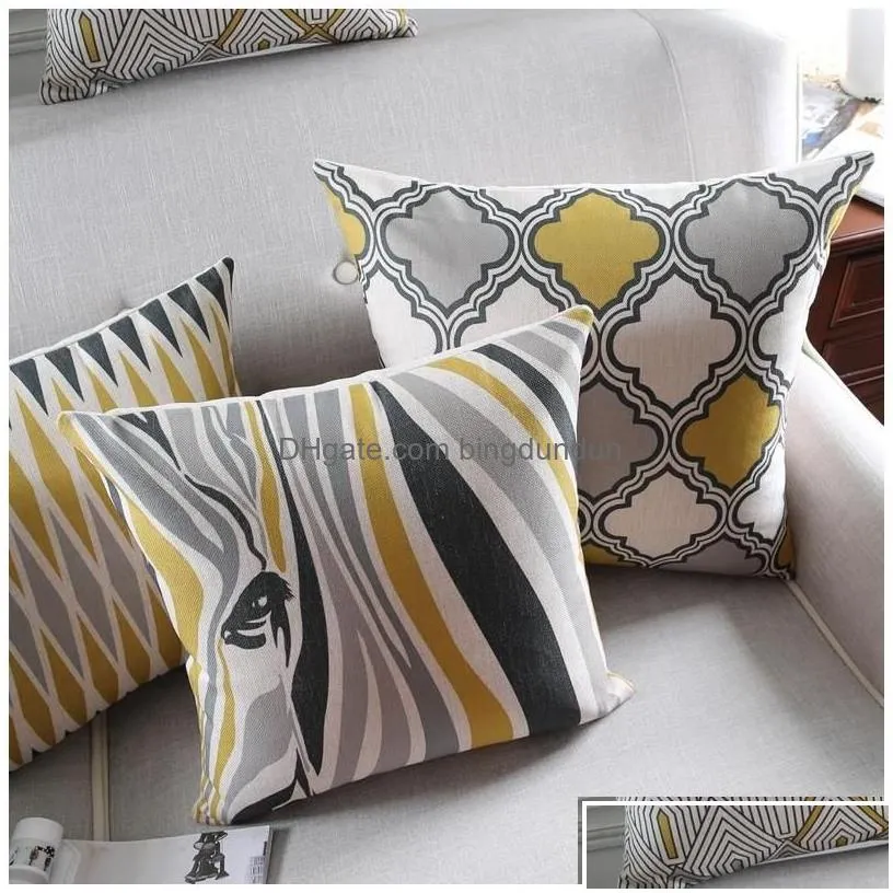 Cushion/Decorative Pillow Cushion/Decorative Pillow Scandinavian Style Cushion Er Home Decor Geometric Decorative Ers Zebra Throw Pill Dhfcq