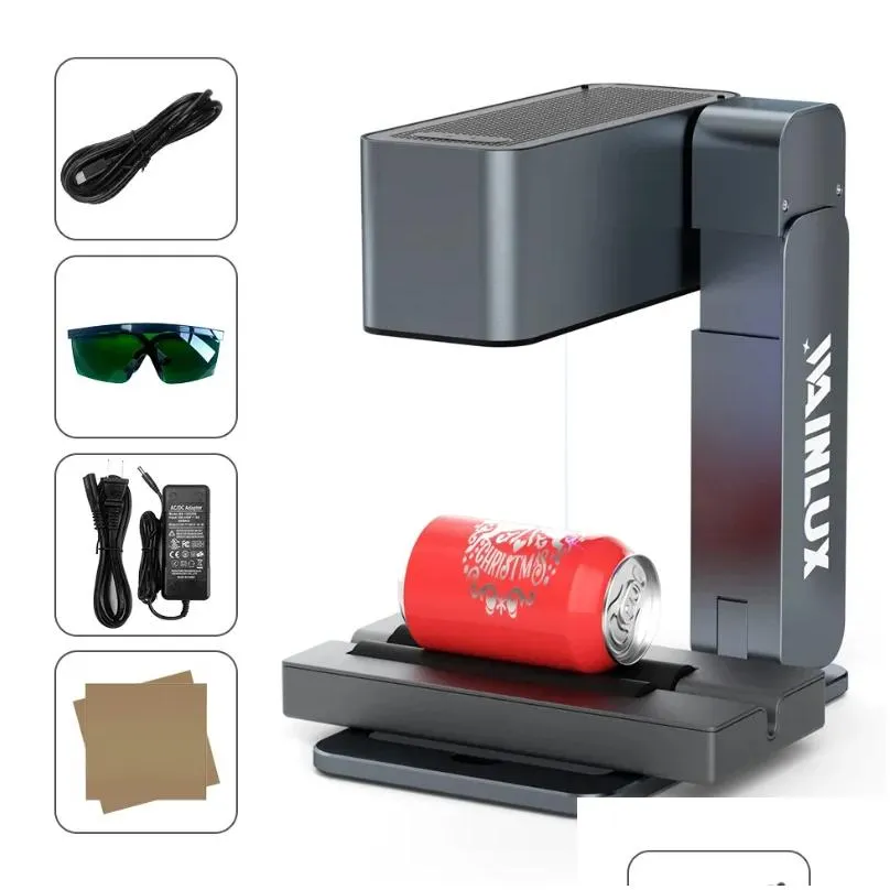 Printers WAINLUX Z3 Laser Engraver CNC Foldable Mini Portable Engraving Machine Fixed-Focus Metal Wood Acrylic Stainless