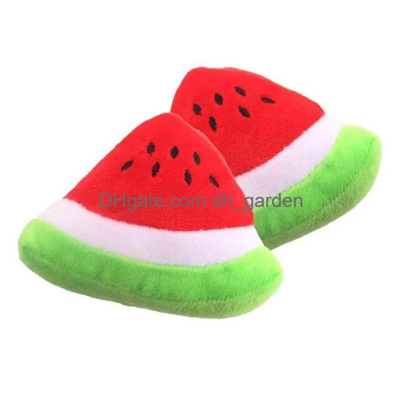  plush pet toys lovely watermelon shape pet dog cat plush sound toys high quality resistance to bite