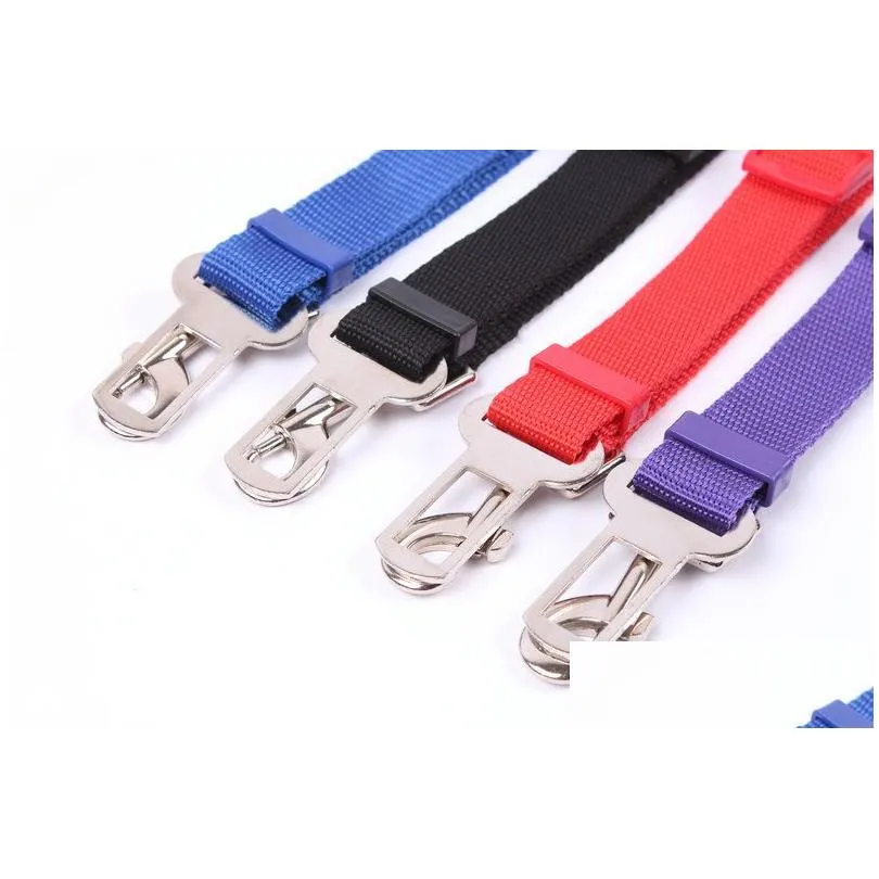 Dog Car Seat Covers Adjustable Pet Cat Dog Safety Leads Car Seat Belt Harness Clip Seatbelt Supplies Products Drop Delivery Home Garde Dhlcl