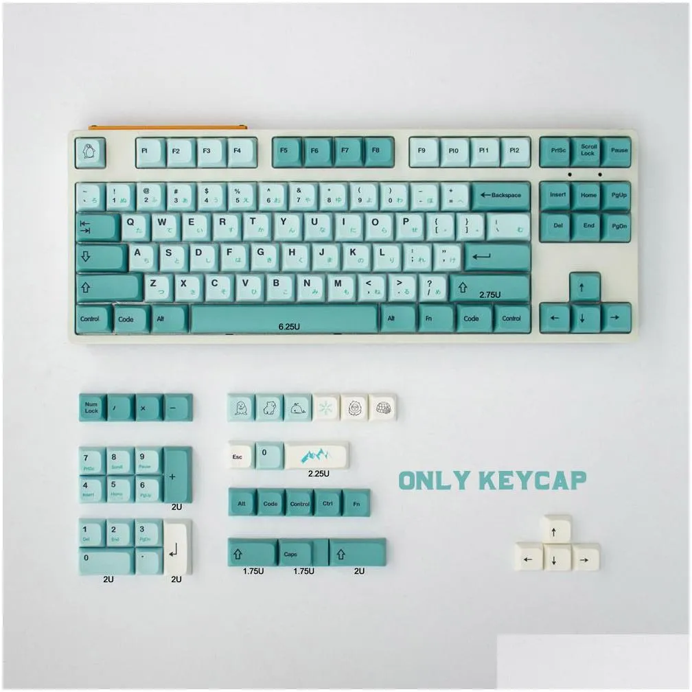 GMK Cloned Iceberg XDA Profile 125 Key Keycap PBT Dye-Sub Keycaps For Cherry Mx Switch Mechanical Keyboard 61 68 98 104 Layout