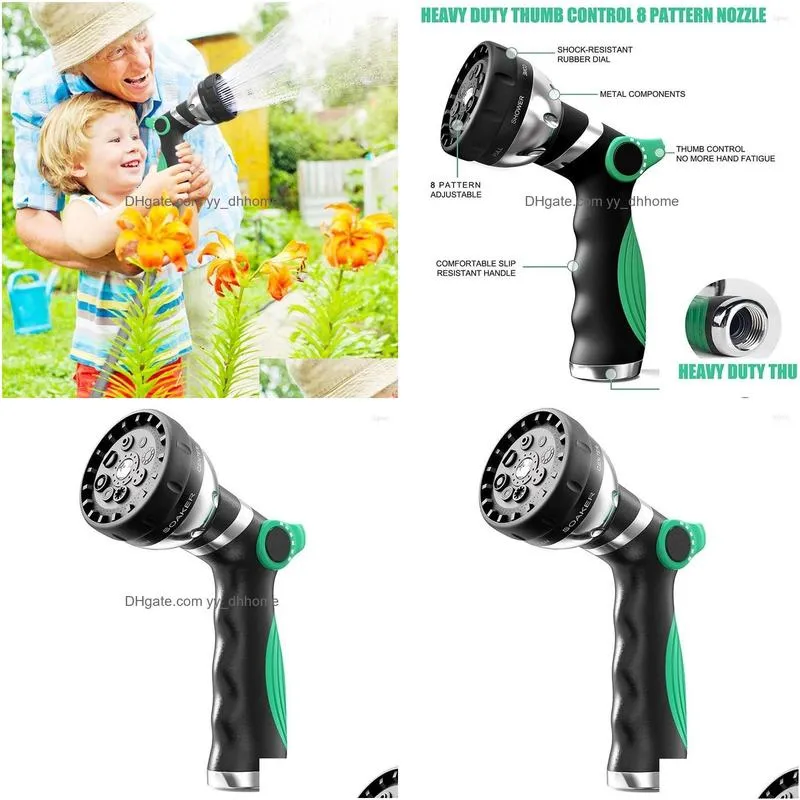 watering equipments water pipe metal eight function gun garden high pressure household car washing