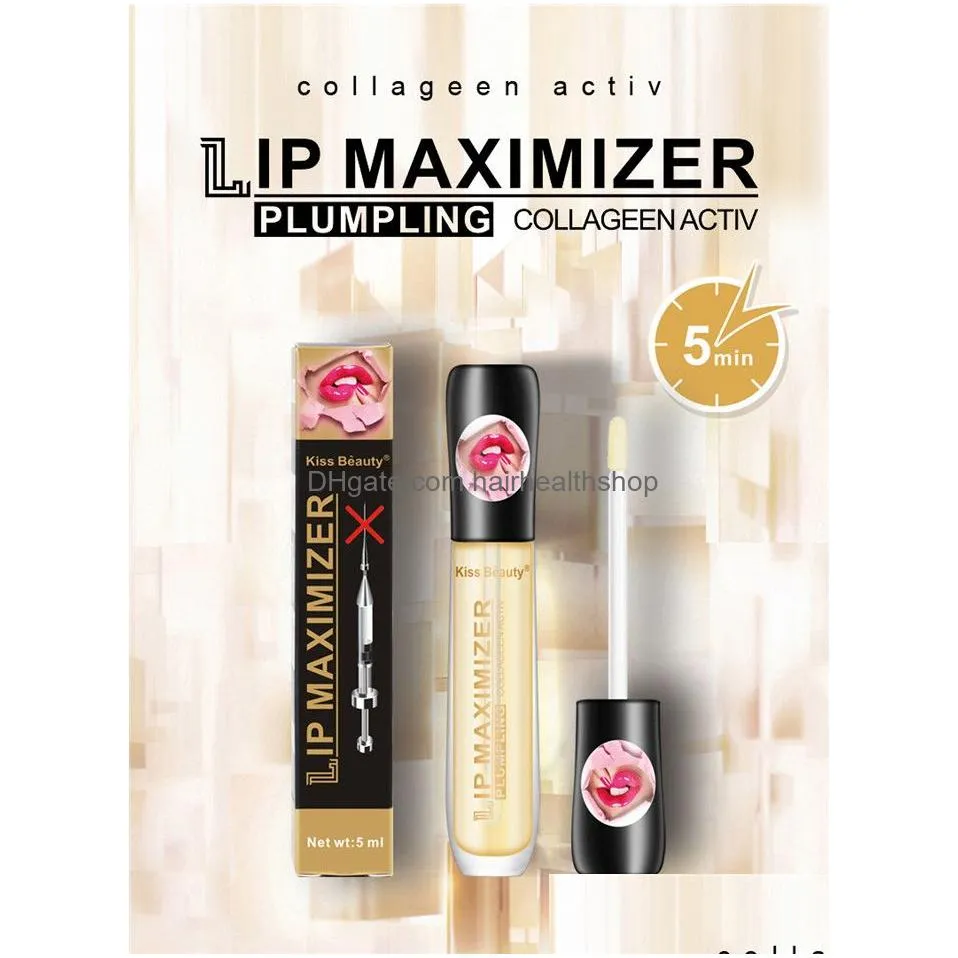 Lip Gloss Lip Maximizer Lipgloss Moisturizing Enhancement Gloss Tint Increase Elasticity Repairing Brighten Oil Care 6Pcs Drop Deliver Dhbec