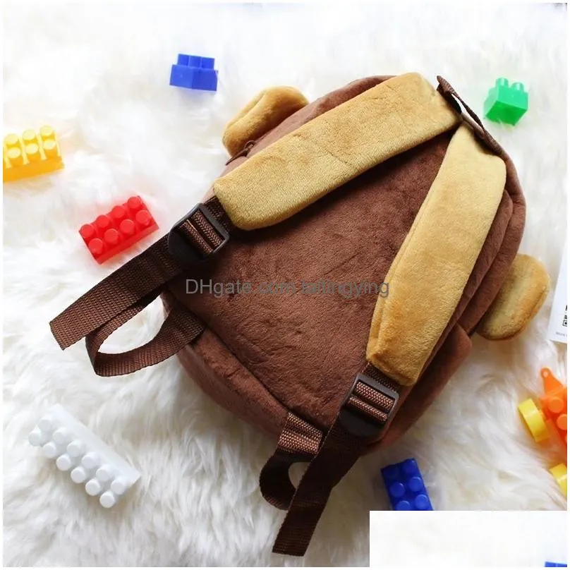 cartoon kids plush backpacks mini kindergarten schoolbag plush animal backpack children school bags girls boys backpack 220425