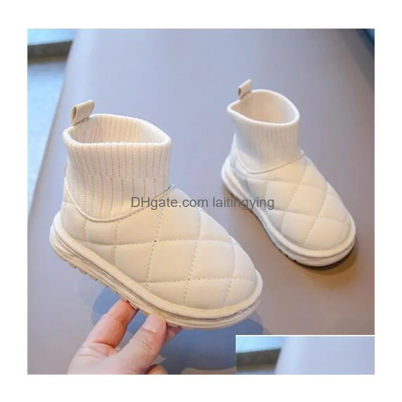kids shoes toddlers baby classic sock warm boots boys girls sneaker children plush shoes booties designer snow boot