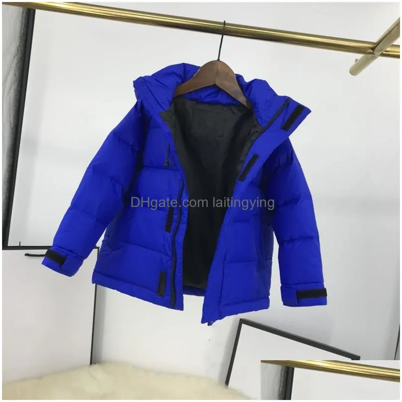 baby designer clothes down coat 2022 childrens jacket boys and girls loose casual thickened hooded white eiderdown outwear kids