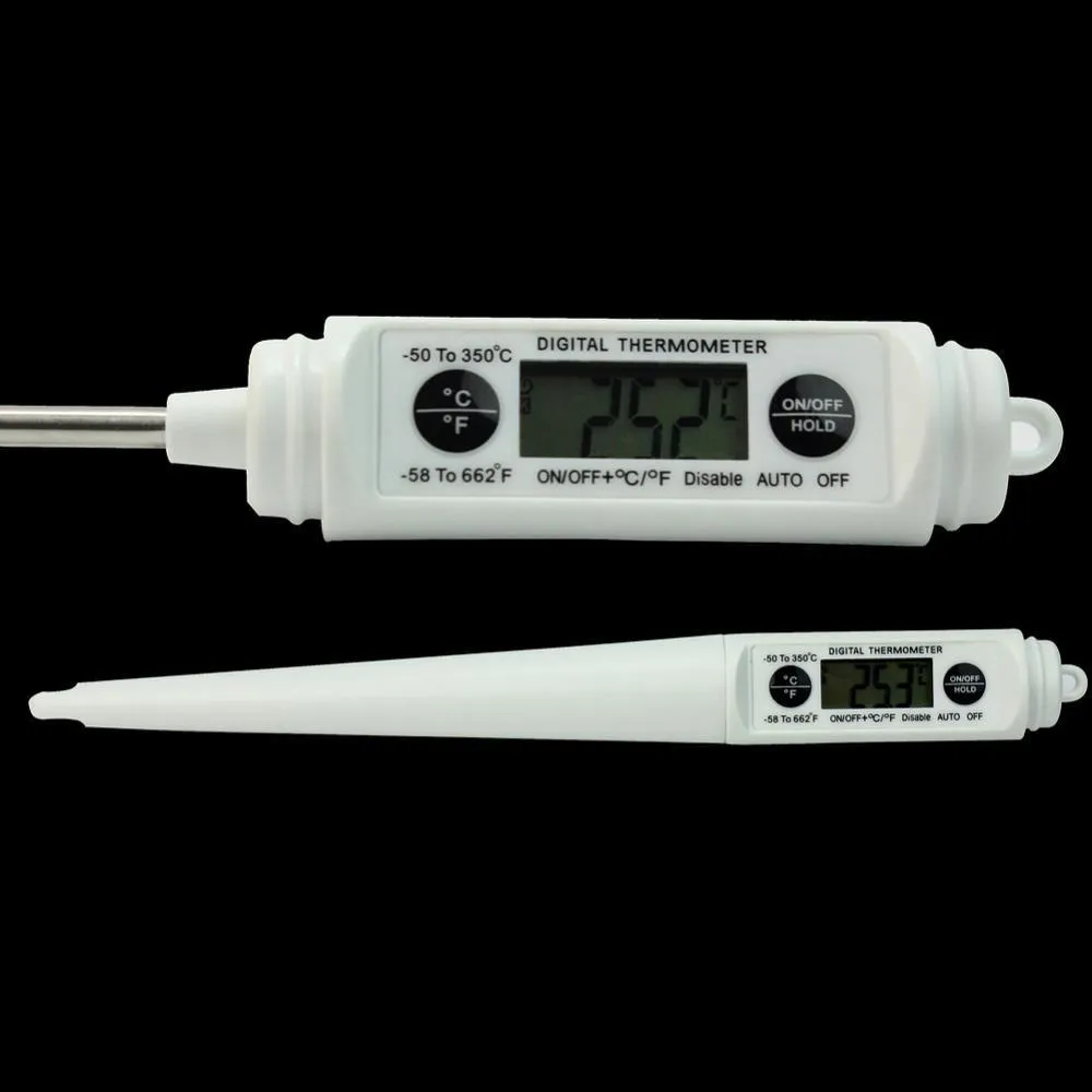 Household Thermometers New White Mini Digital Food Thermometer Probe For Cooking Meat Steak Kitchen Bbq Deep Fry Home Supplies H210829 Dhi41