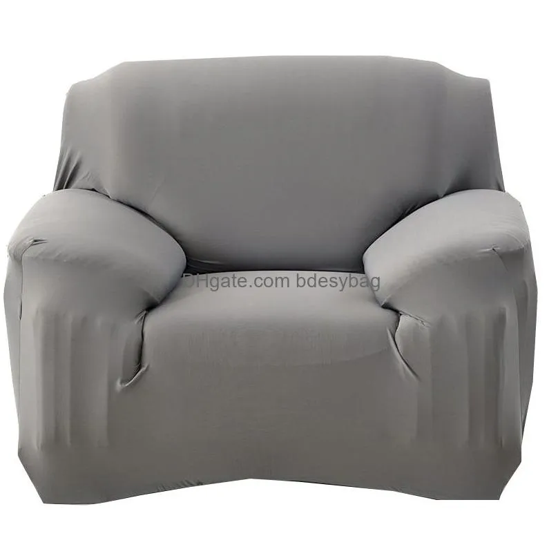 Chair Covers 1 Seat Sofa Er Solid Color Stretch Fabric Couch Ers For Living Room Sectional Corner Settee Slipers Drop Delivery Home Ga Dhpq3