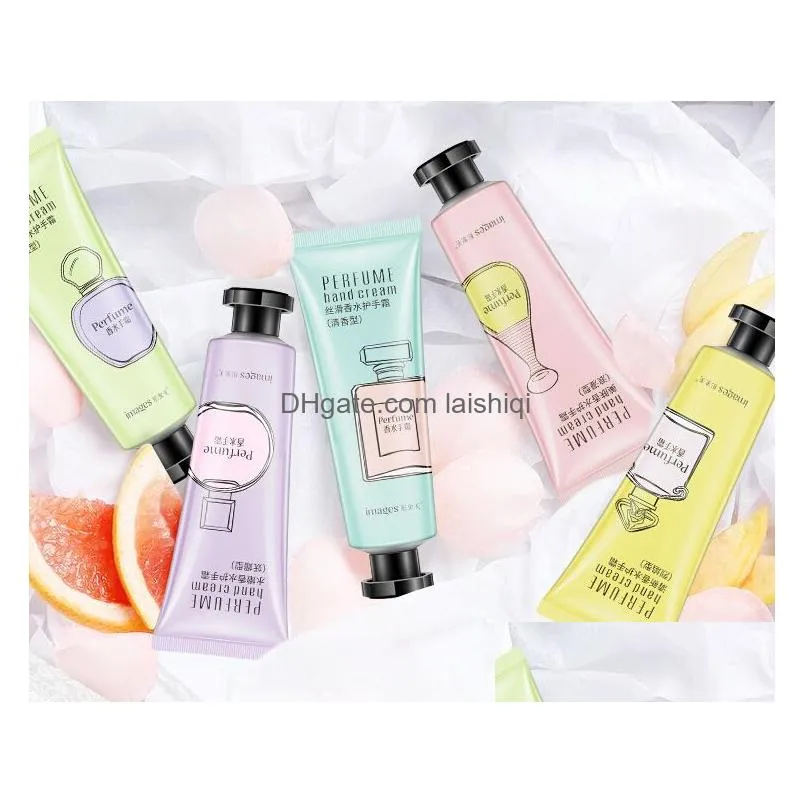 9 piece/lot 30g image perfume hand cream moisturizes hydrates refreshes and moisturizes hands to prevent drying and peeling