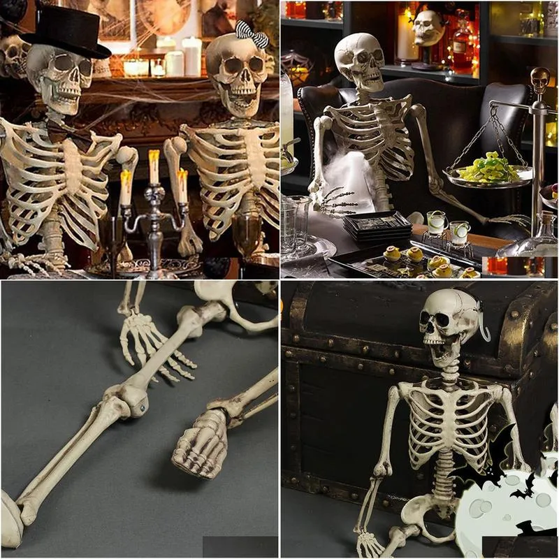 Poseable Full Life Size Halloween Decoration Party Prop New Halloween Skeleton Holiday DIY Decorations SEP9 Y201006