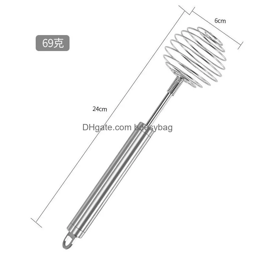 Egg Tools Stainless Steel Egg Tools Ball Spring Whisk Hand-Held Butter Mixer Avocado Potato Masher Manual Beater Mixers Kitchen Baking Dhnul