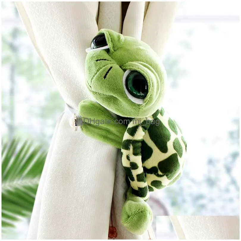 Curtain Poles Curtain Poles 2Pcs Big Eyes Turtle Holder Strap S Children Room Decoration Accessories Holdback Hook Drop Delivery Home Dhun6