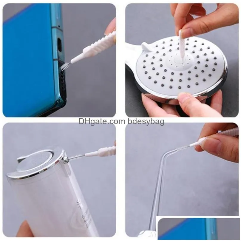 Cleaning Brushes Bathroom Micro Mini Nylon Cleaning Brush Shower Head Anti Clogging Computer Keyboard Cleaner Phone Hole Dust Tool Dro Dhhey