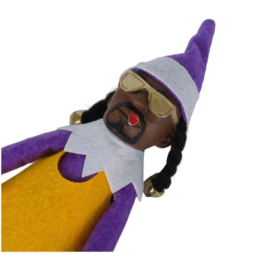 snoop on a stoop christmas elf doll spy bent home decoration year gift toy red green blue purple