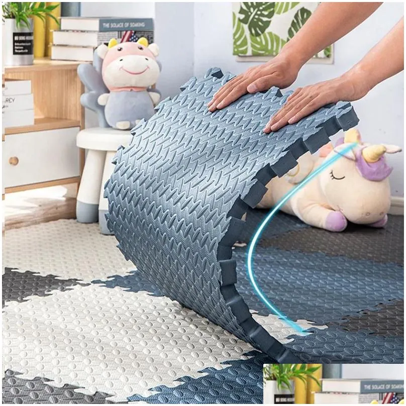Baby Rugs Playmats 16pcs Floor Mat For Children Thick Play Carpet Puzzle Mats EVA Foam Rug Room Activities 30x30cm 231109