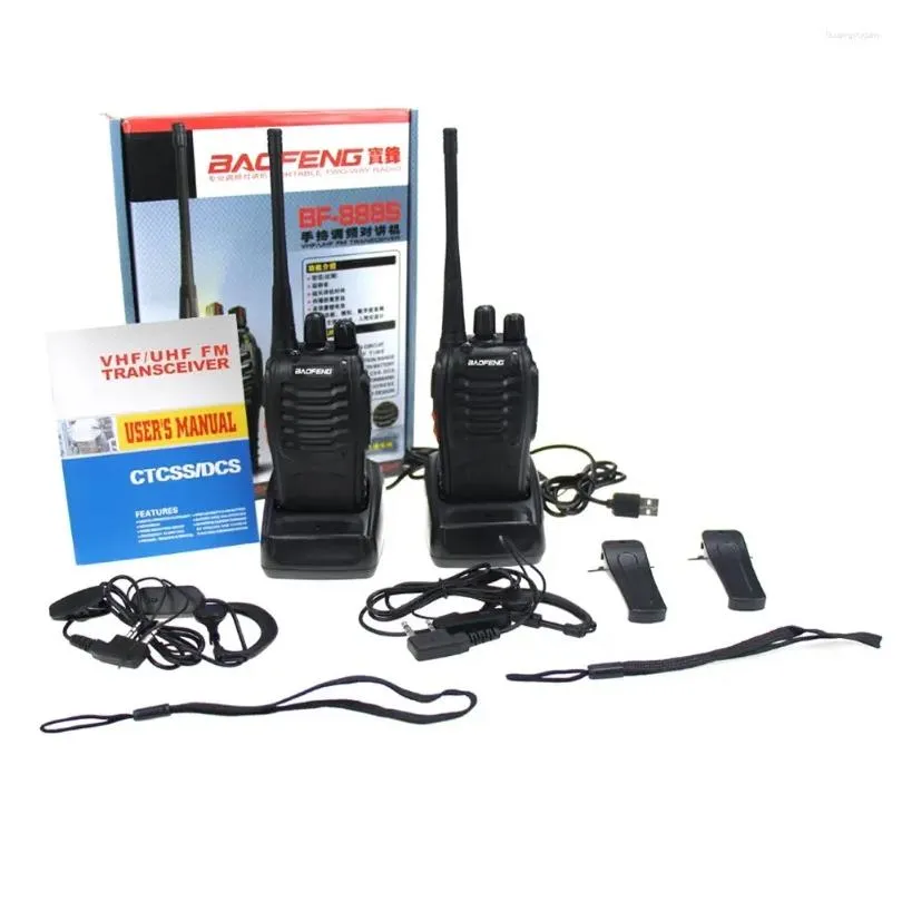 Walkie Talkie 2Pcs Baofeng 888S BF-888S 5W Handheld Portable Two Way Radio UHF 400-470 MHz 16CH CB FM Ham Transceiver